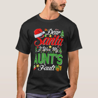 Camiseta Querido Papá Noel, fue mi tía Navidades culpables