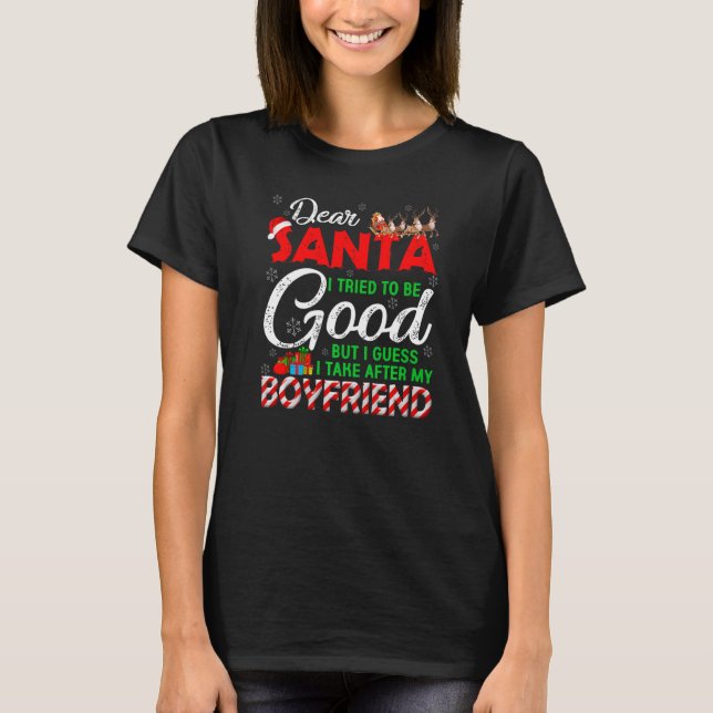 Camiseta Querido Papá Noel Intenté Ser Bueno, Pero Me Encar (Anverso)