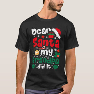 Camiseta Querido Papá Noel lo hizo Navidades graciosos