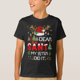 Camiseta Querido Papá Noel, mi hermana hizo Navidades pijam
