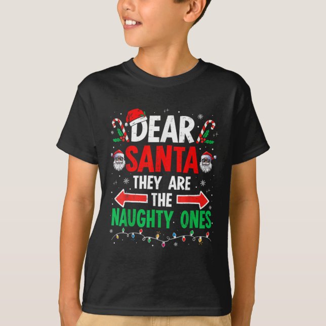 Camiseta Querido Papá Noel Navidades traviesos Navidad Homb (Anverso)