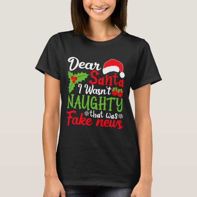Camiseta Querido Papá Noel no era travieso, eso fue noticia (Anverso)