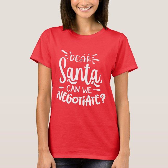 Camiseta Querido Papá Noel, podemos negociar Navidades dive (Anverso)