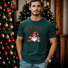 Camiseta Querido Papá Noel, probé a divertidos Navidades Gn