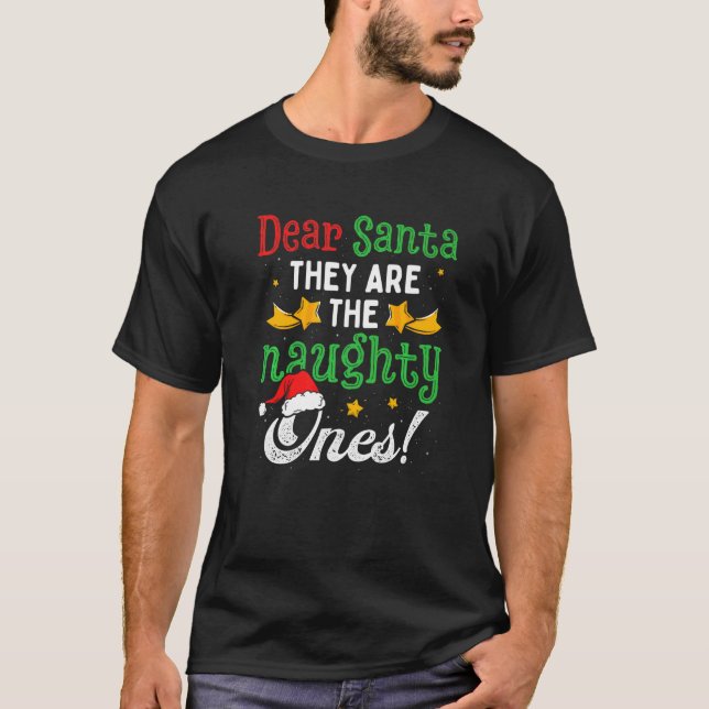 Camiseta Querido Papá Noel Son Los Hijos Cristo Pajama (Anverso)