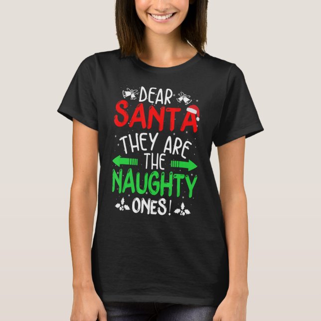 Camiseta Querido Papá Noel, son los Navidades traviesos Paj (Anverso)