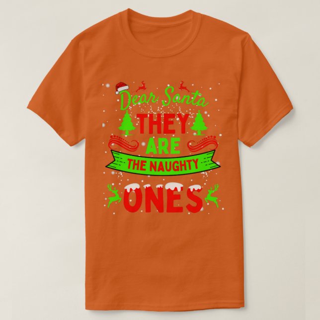 Camiseta Querido Papá Noel, son los traviesos (Diseño del anverso)