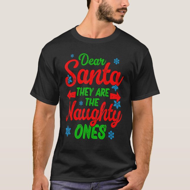 Camiseta Querido Papá Noel, son los traviesos (Anverso)
