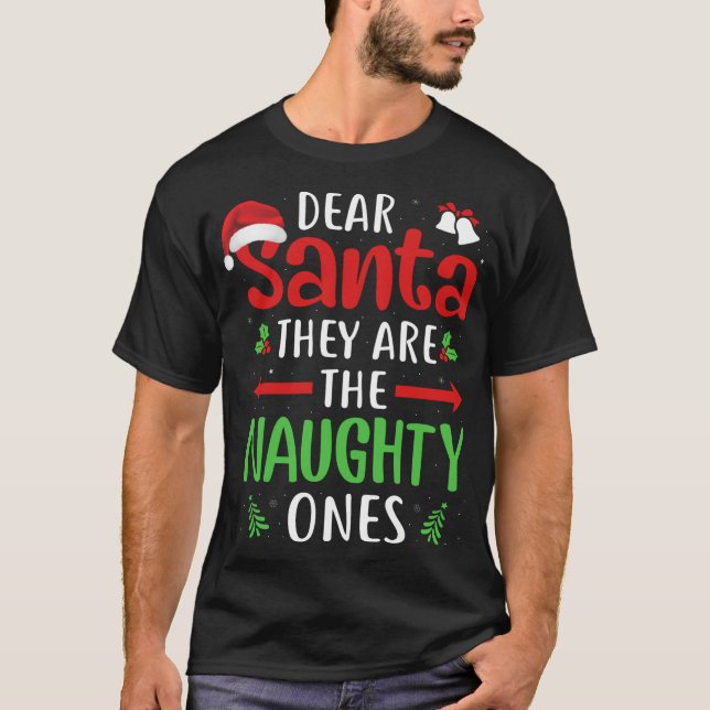 Camiseta Querido Papá Noel, son los traviesos Christm (Anverso)