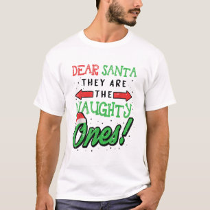 Camiseta Querido Papá Noel, son los traviesos, graciosa Nav