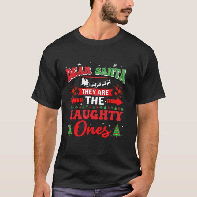 Camiseta Querido Papá Noel son los traviesos Pajamas Long S (Anverso)