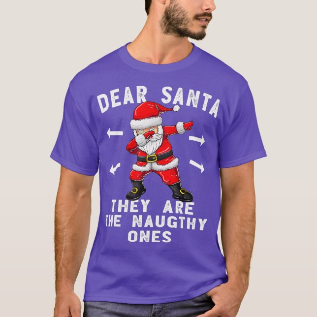 Camiseta Querido Papá Noel, son los traviesos que son graci (Anverso)