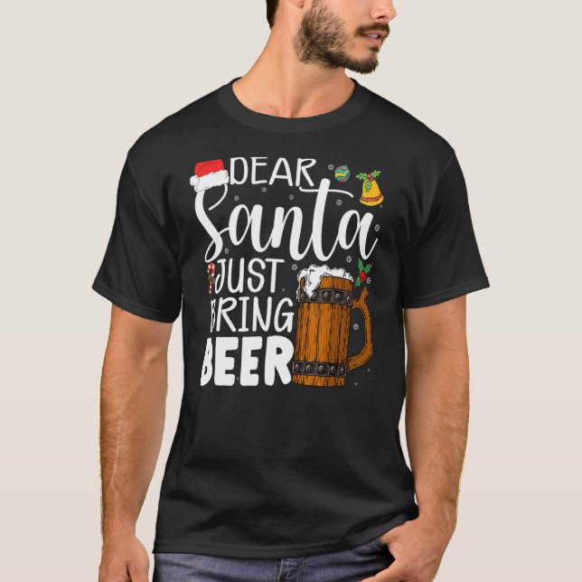 Camiseta Querido Papá Noel, trae a Navidades de cerveza, Go (Anverso)