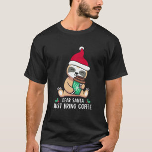 Camiseta Querido Papá Noel Trae Café A Los Navidades De La 