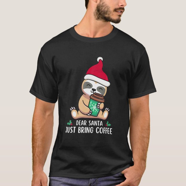 Camiseta Querido Papá Noel Trae Café A Los Navidades De La  (Anverso)