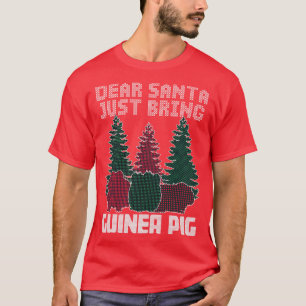 Camiseta Querido Papá Noel, trae cerdo guineano
