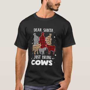 Camiseta Querido Papá Noel, trae Navidades de vacas familia