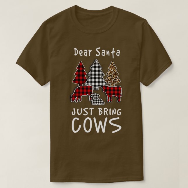 Camiseta Querido Papá Noel, trae vacas (Diseño del anverso)