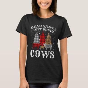Camiseta Querido Papá Noel, trae vacas Navidades de búfalo