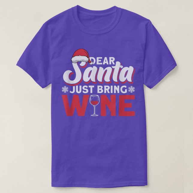 Camiseta Querido Papá Noel, trae vino (Diseño del anverso)