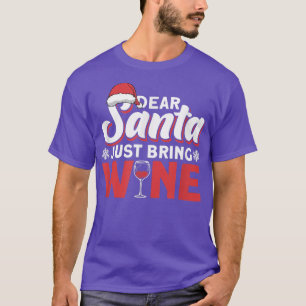 Camiseta Querido Papá Noel, trae vino