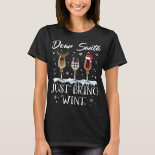 Camiseta Querido Papá Noel Traiga A Los Navidades De Vidrio
