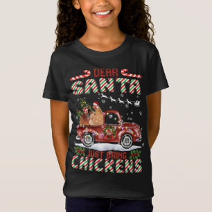 Camiseta Querido Papá Noel Traiga Pollos Santa Granja Tregu