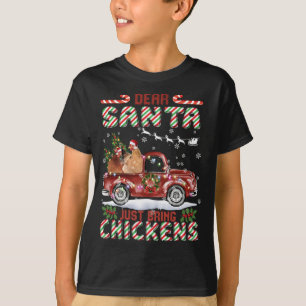 Camiseta Querido Papá Noel Traiga Pollos Santa Granja Tregu