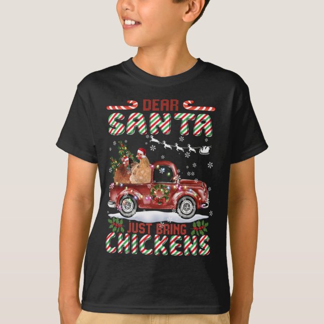 Camiseta Querido Papá Noel Traiga Pollos Santa Granja Tregu (Anverso)