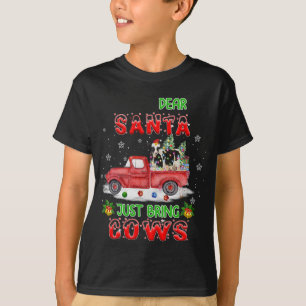 Camiseta Querido Papá Noel Traiga Vacas Santa Granja Camión