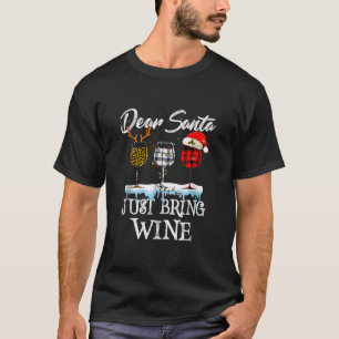 Camiseta Querido Papá Noel Traiga Vino Para Vestir A Los N