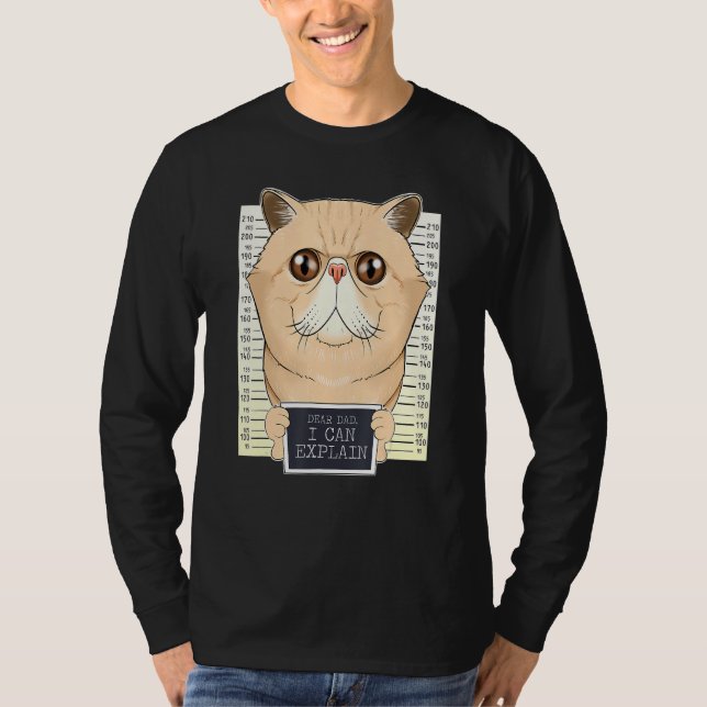 Camiseta Querido papá, puedo explicarle que soy un gato exó (Anverso)