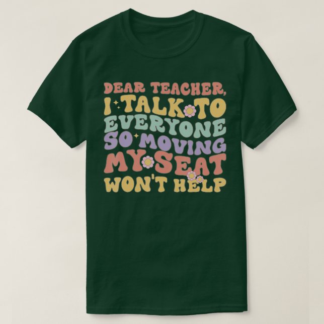 Camiseta Querido Profesor, Hablo Con Todos Divertidos De Vu (Diseño del anverso)