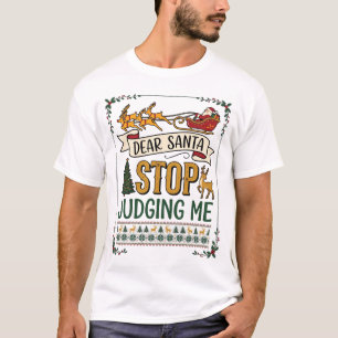 Camiseta Querido Santa Deja De Juzgarme Reno De Navidad Árb