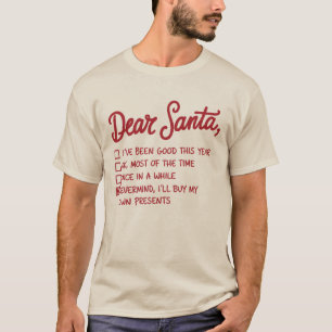 Camiseta Querido Santa - Diseño de Navidad