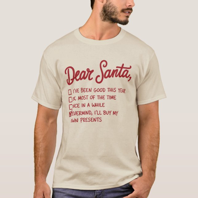Camiseta Querido Santa - Diseño de Navidad (Anverso)