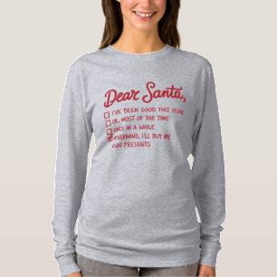 Camiseta Querido Santa - Diseño de Navidad