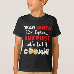Camiseta Querido Santa Eat: Navidades graciosos de Cookies 
