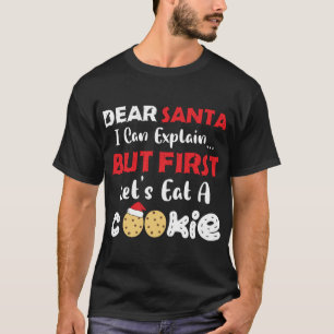 Camiseta Querido Santa Eat: Navidades graciosos de Cookies