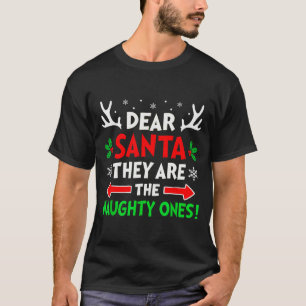 Camiseta Querido Santa Ellos Los Traviesos Navidad Xmas Hom