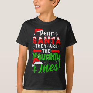 Camiseta Querido Santa Ellos Son Los Traviesos Divertido Na