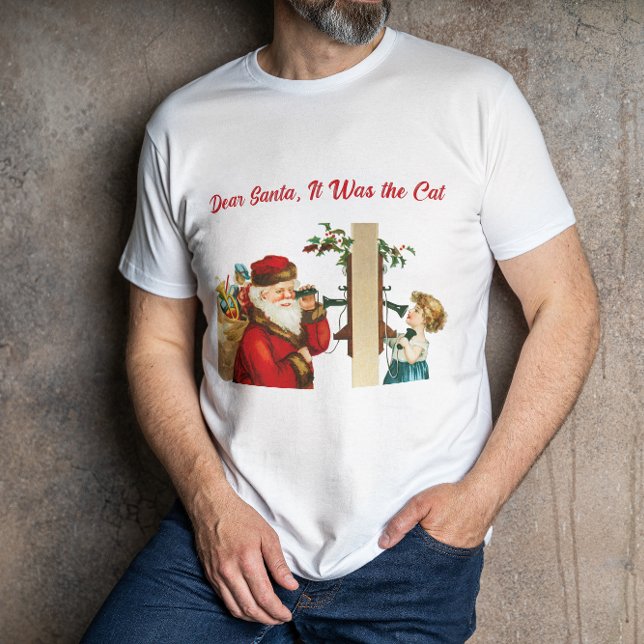 Camiseta Querido Santa, fue el gato navidades graciosos de  (Subido por el creador)