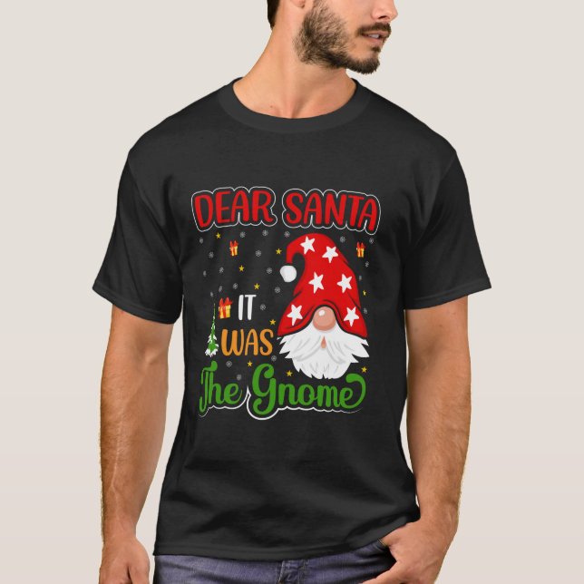 Camiseta Querido Santa Fue El Gnome (Anverso)