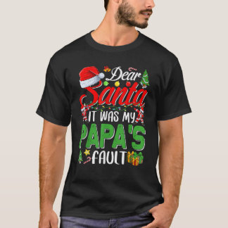 Camiseta Querido Santa, fue mi papá el Navidad culpable de
