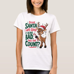 Camiseta Querido Santa Fui Bueno Siendo Mala