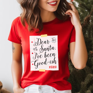 Camiseta Querido Santa He Sido Más o Menos Divertida Navida