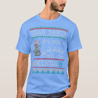 Camiseta Querido Santa, he sido un buen Chica, algo travies