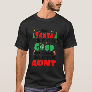 Camiseta Querido Santa I Intentó Ser Bueno, Mi Tía Graciosa
