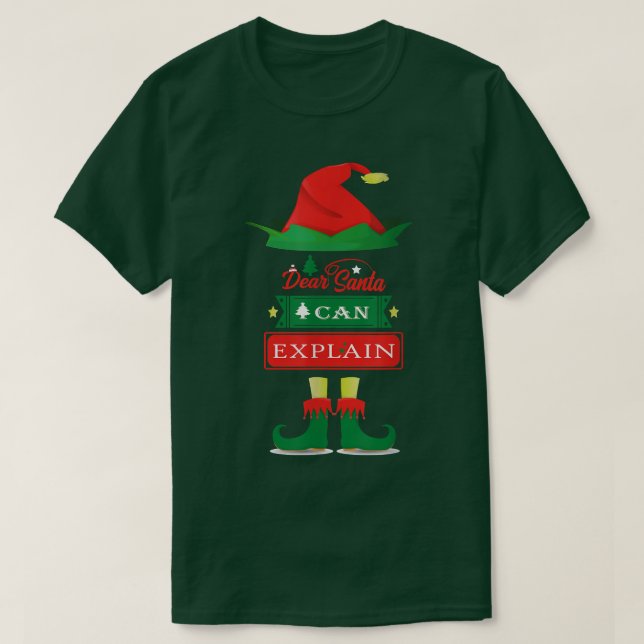 Camiseta Querido Santa I, puedo explicar graciosos y feos N (Diseño del anverso)