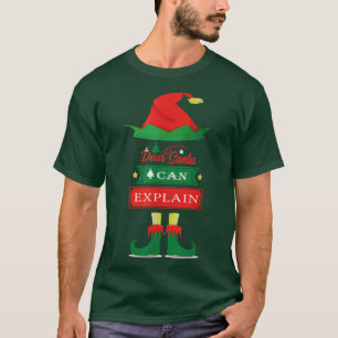 Camiseta Querido Santa I, puedo explicar graciosos y feos N